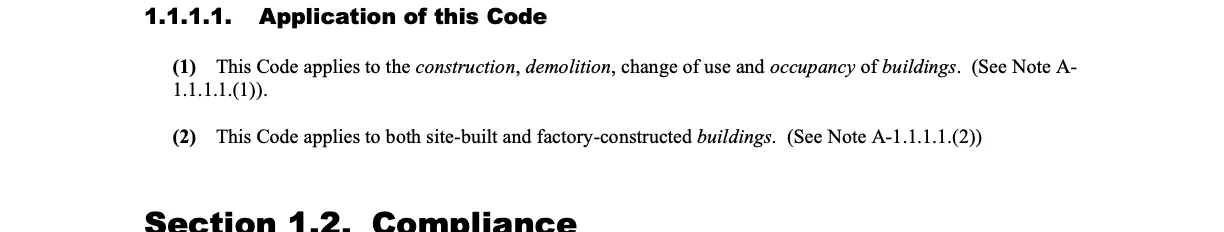 Evidence crop for OBC-ERR-001: Note A-1.1.1.1.(1)