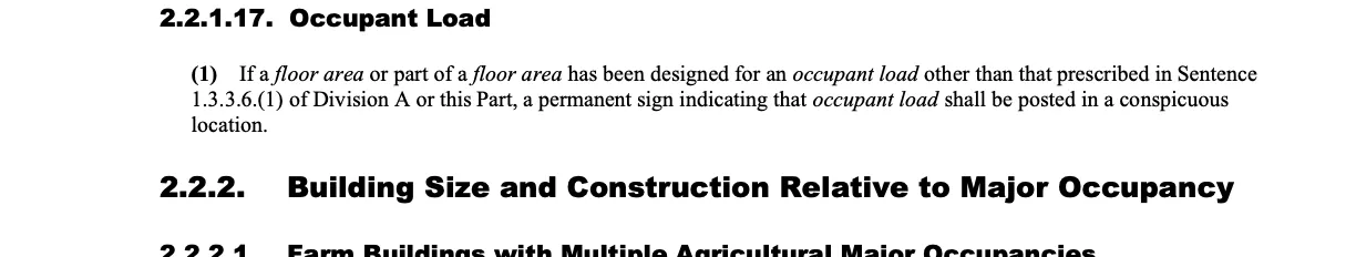Evidence crop for OBC-ERR-013: Sentence 1.3.3.6.(1) of Division A