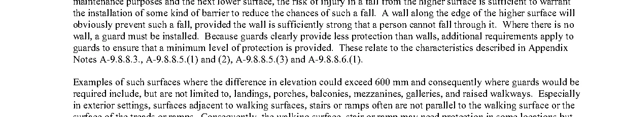 Evidence crop for OBC-ERR-143: Appendix Notes A-9.8.8.3., A-9.8.8.5.(1) and (2), A-9.8.8.5.(3) and A-9.8.8.6.(1)