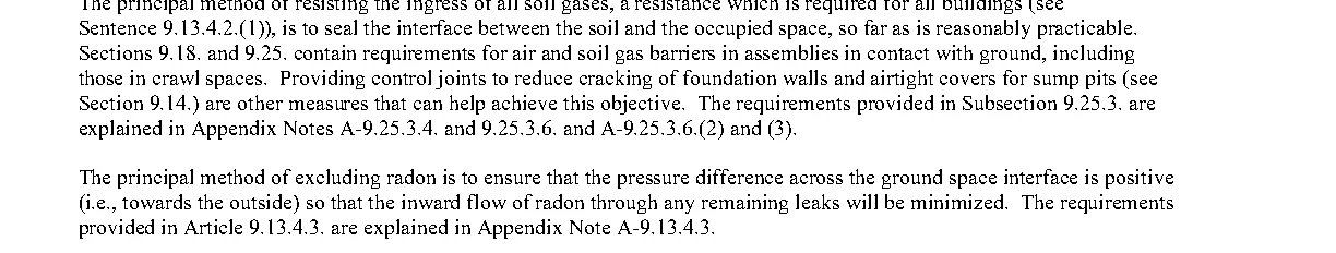 Evidence crop for OBC-ERR-147: Appendix Notes A-9.25.3.4. and 9.25.3.6. and A-9.25.3.6.(2) and (3)